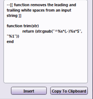 Screenshot of metadata scripting node dialog box.