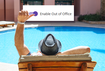 A person relaxing by the pool.
