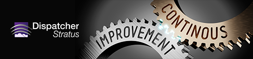 Two inerworking gears, one labeled "continous", and the other labeled "improvement".